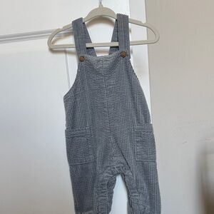 Zara Kids Gray Corduroy Overalls